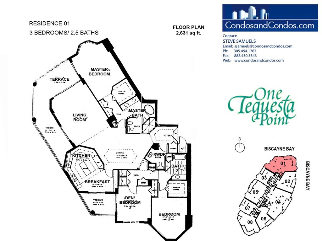 Two Tequesta Point - Unit #01 with 2631 SF
