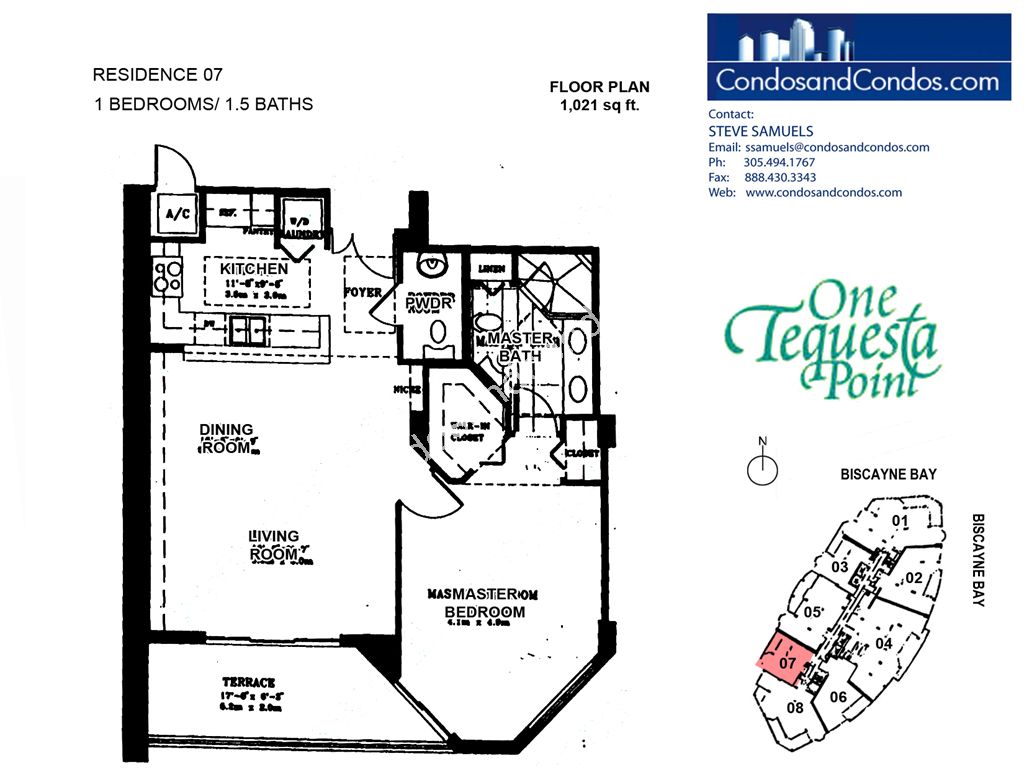 Two Tequesta Point - Unit #07 with 1021 SF
