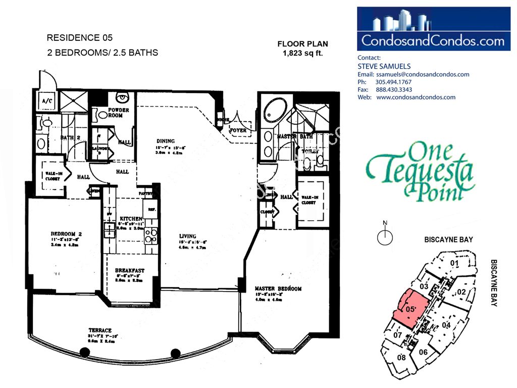Two Tequesta Point - Unit #05 with 1823 SF