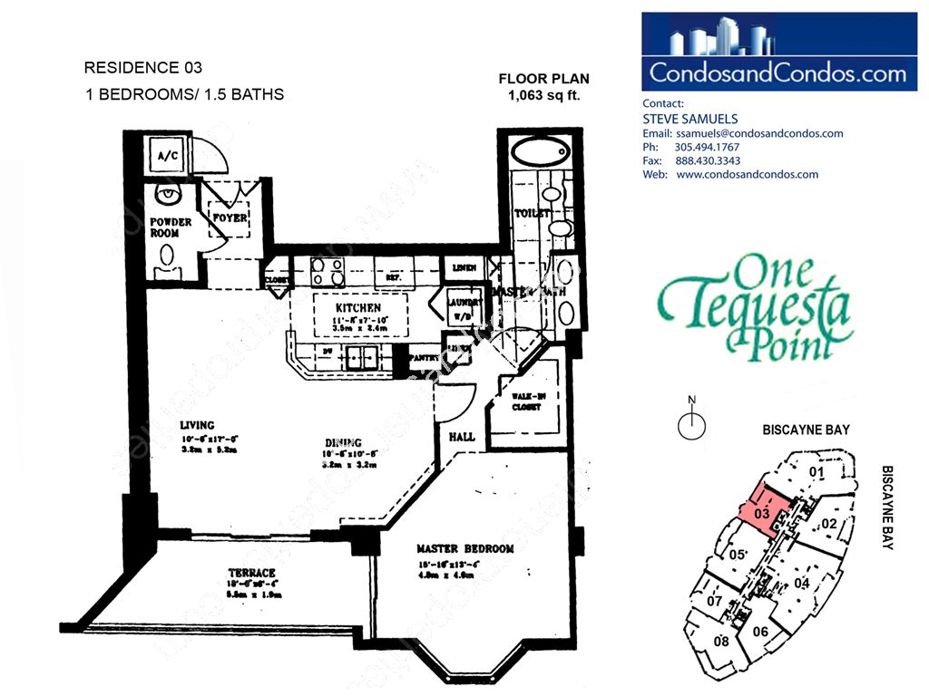 Two Tequesta Point - Unit #03 with 1063 SF