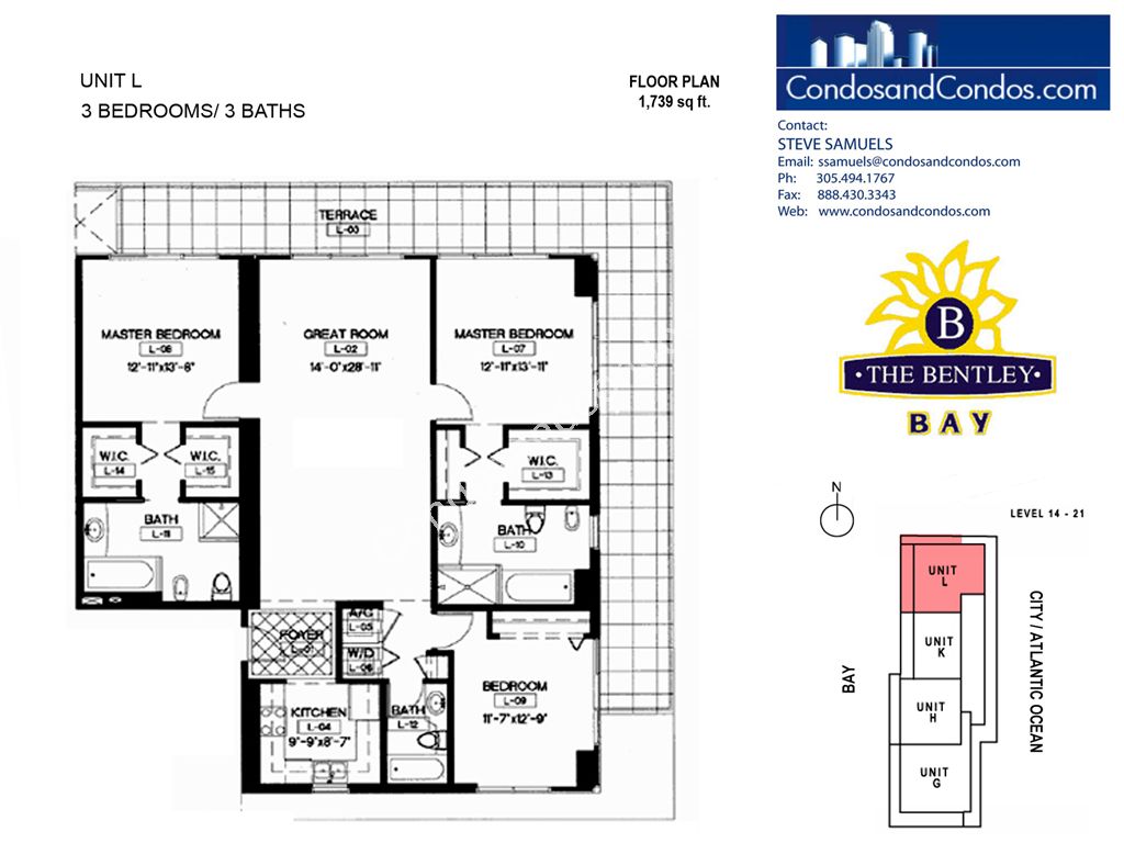 Bentley Bay - Unit #03-South with 1483 SF