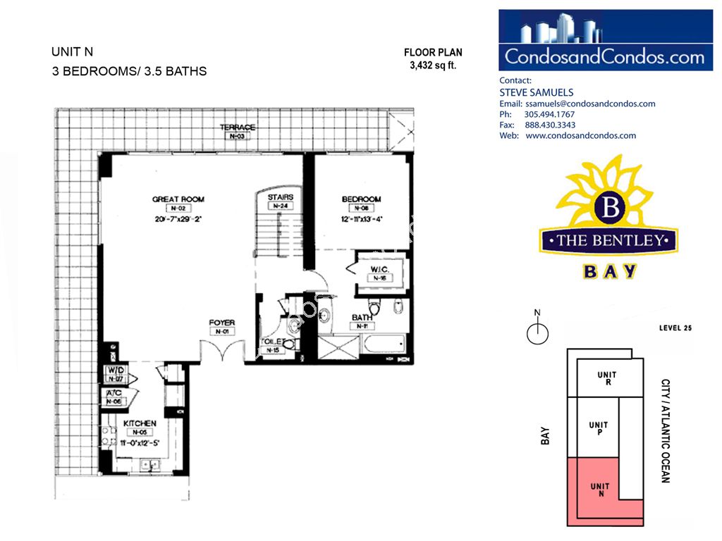Bentley Bay - Unit #01-South-23rd floor with 2025 SF