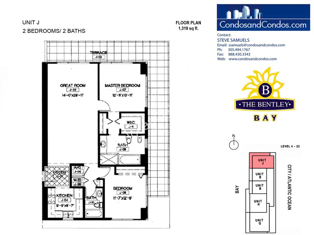 Bentley Bay - Unit #02-South with 1824 SF