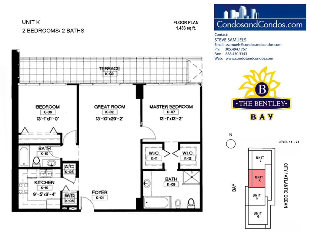 Bentley Bay - Unit #04-South with 1319 SF