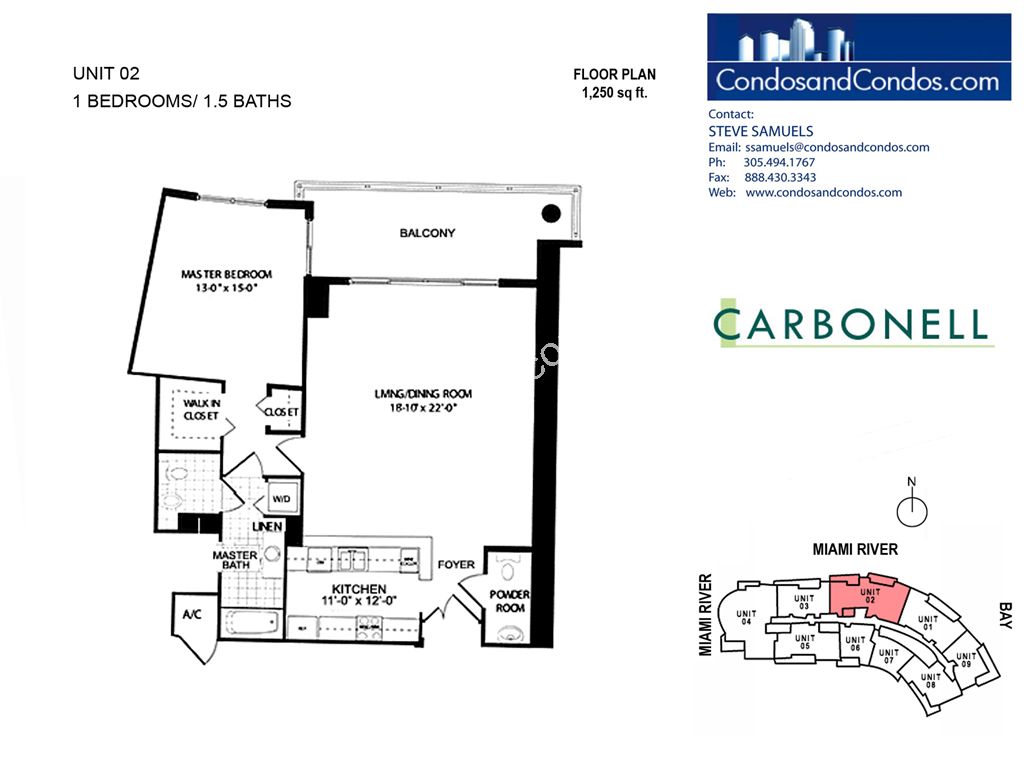 Carbonell - Unit #02 with 1250 SF