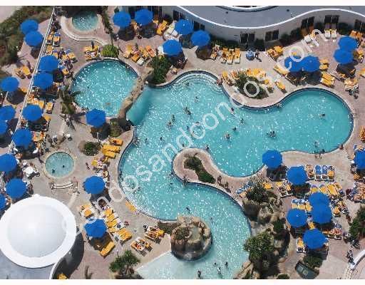 Winding resort style heated pool