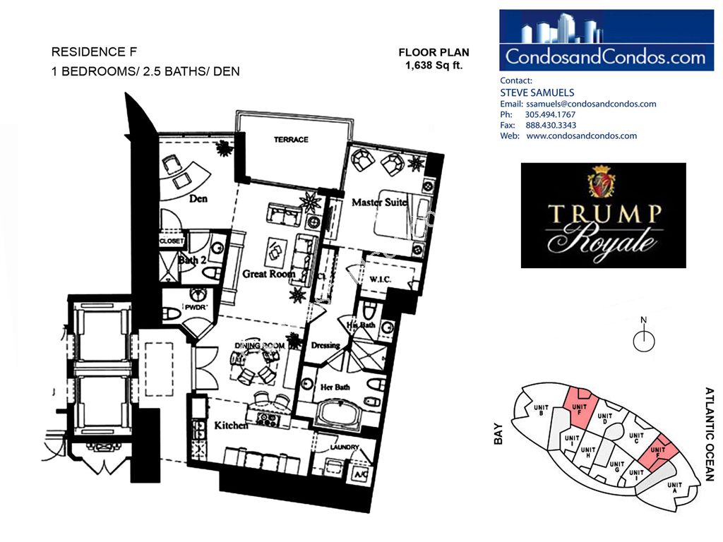 Trump Royale - Unit #F with 1638 SF