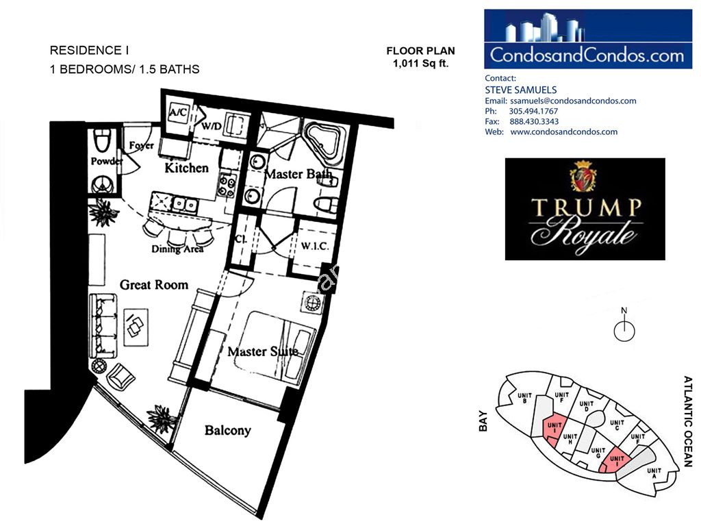 Trump Royale - Unit #I with 1011 SF