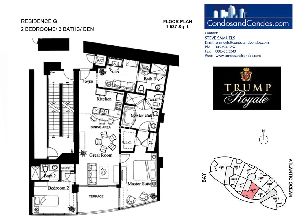 Trump Royale - Unit #G with 1537 SF