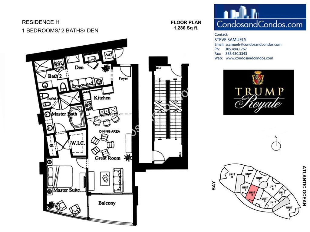 Trump Royale - Unit #H with 1286 SF
