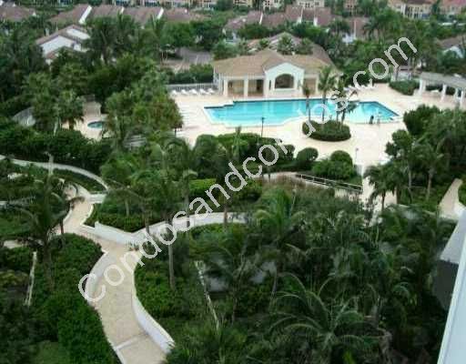 Ariel view of the pool and gardens