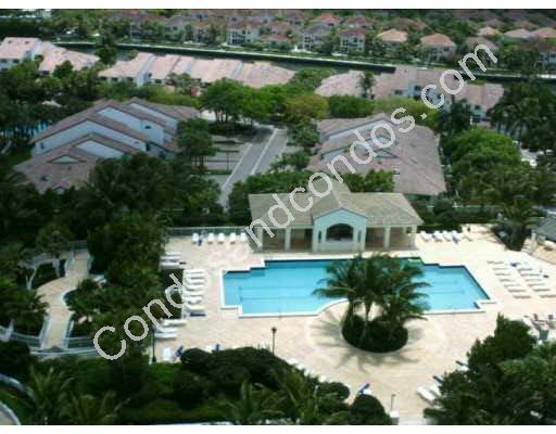 Ariel view of lap pool and gardens