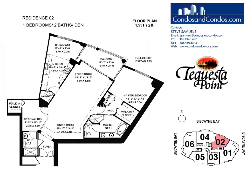 Three Tequesta Point - Unit #02 with 1551 SF