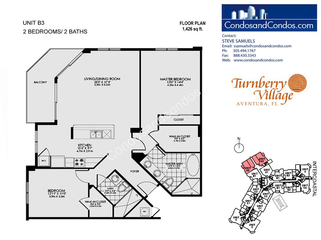 Turnberry Village North - Unit #B3 with 1426 SF