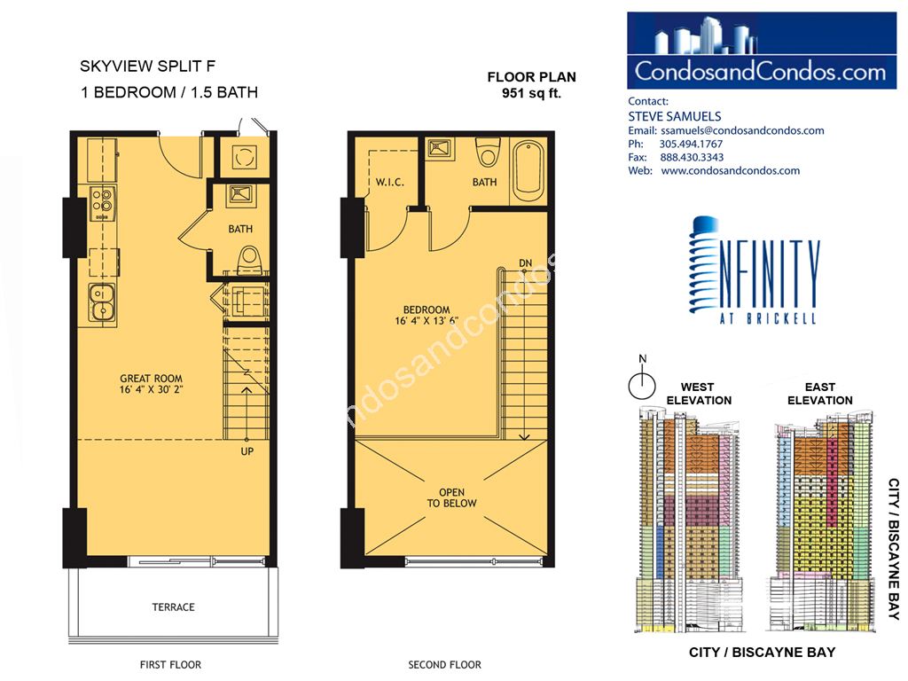 Infinity at Brickell - Unit #Split F with 951 SF
