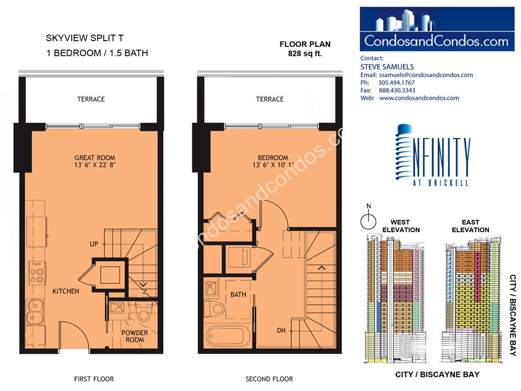 Infinity at Brickell - Unit #Split T with 828 SF