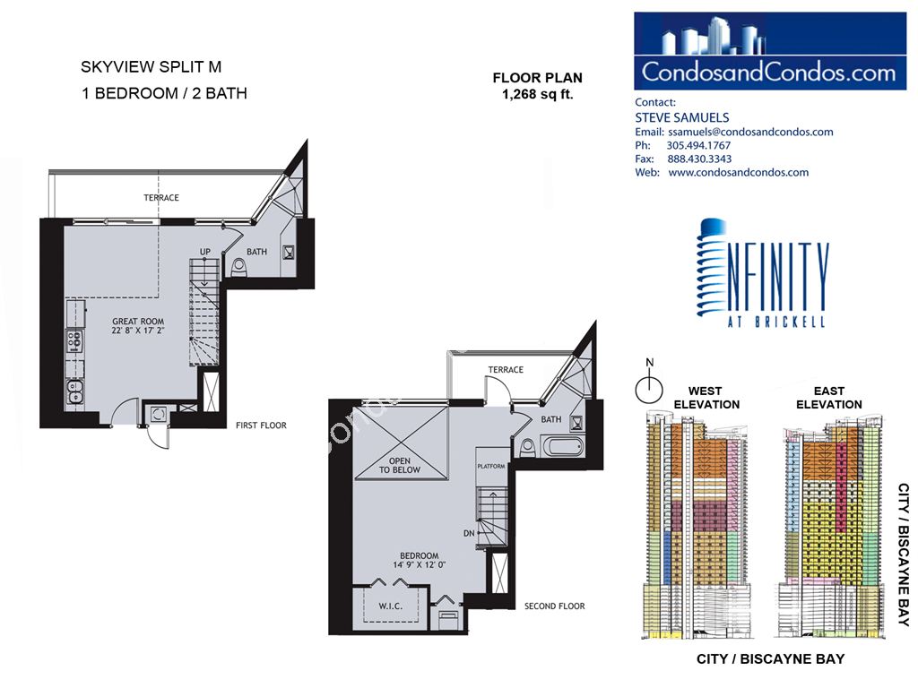 Infinity at Brickell - Unit #Split M with 1268 SF
