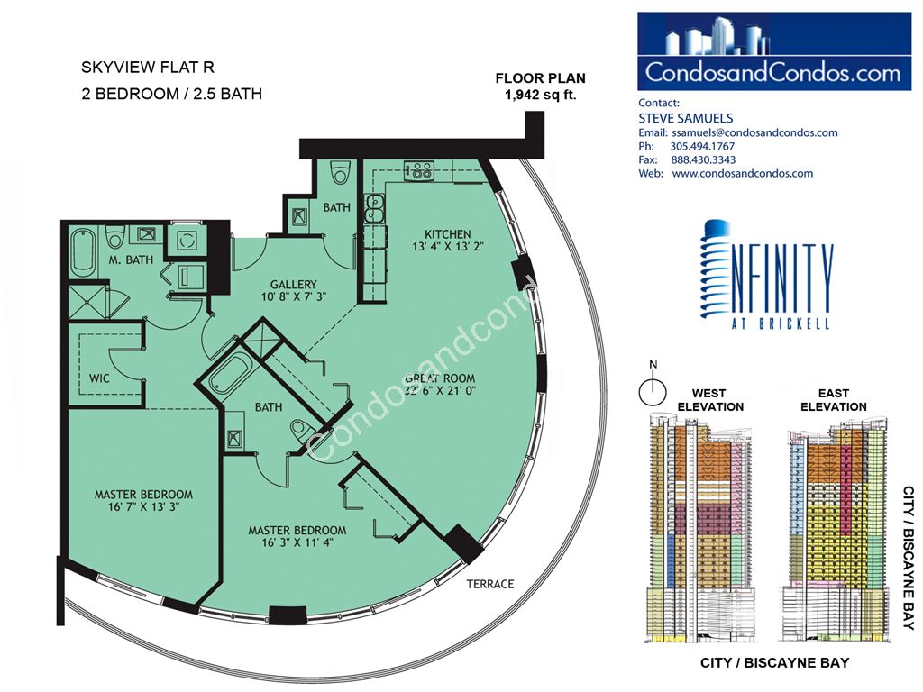 Infinity at Brickell - Unit #Flat R with 1942 SF