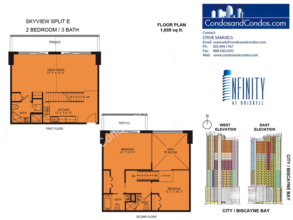 Infinity at Brickell - Unit #Split E with 1659 SF