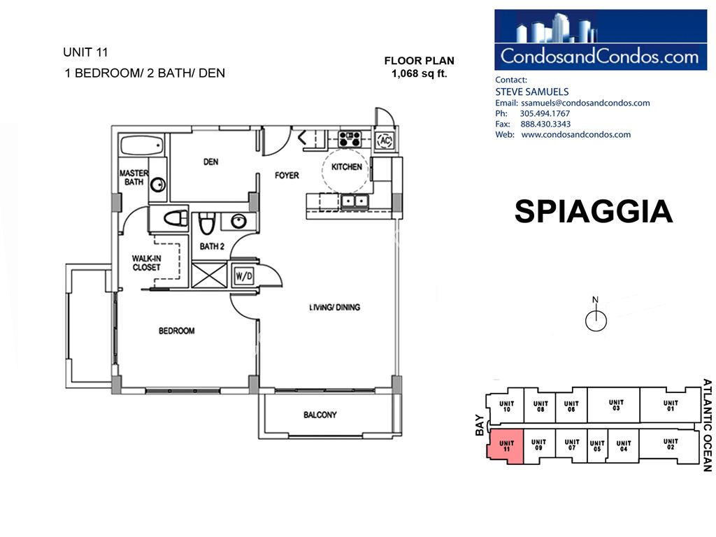 Spiaggia - Unit #11 with 1068 SF