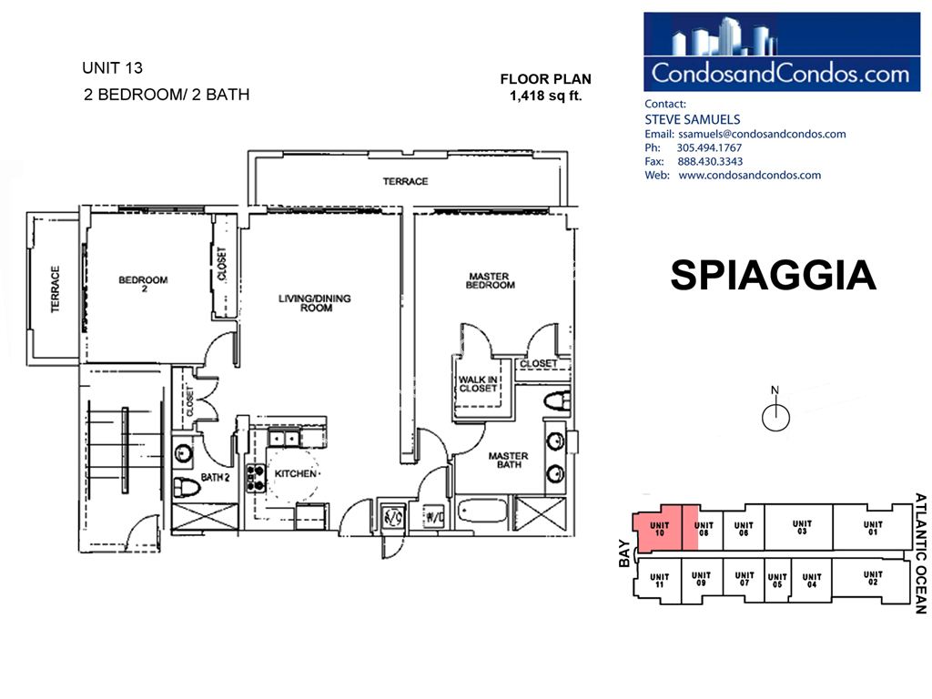 Spiaggia - Unit #13 with 1418 SF