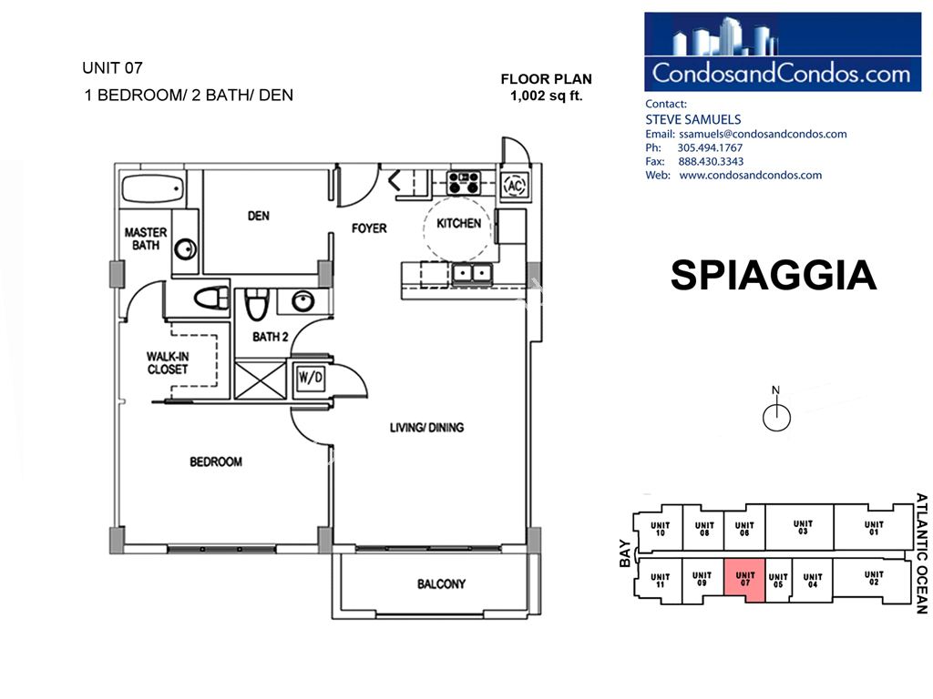 Spiaggia - Unit #07 with 1002 SF