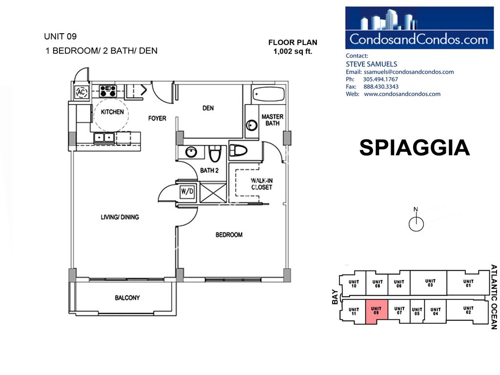 Spiaggia - Unit #09 with 1002 SF
