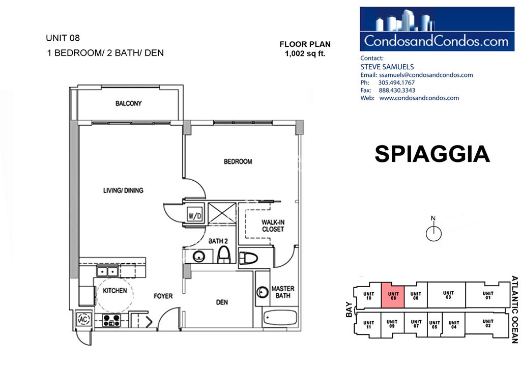 Spiaggia - Unit #08 with 1002 SF