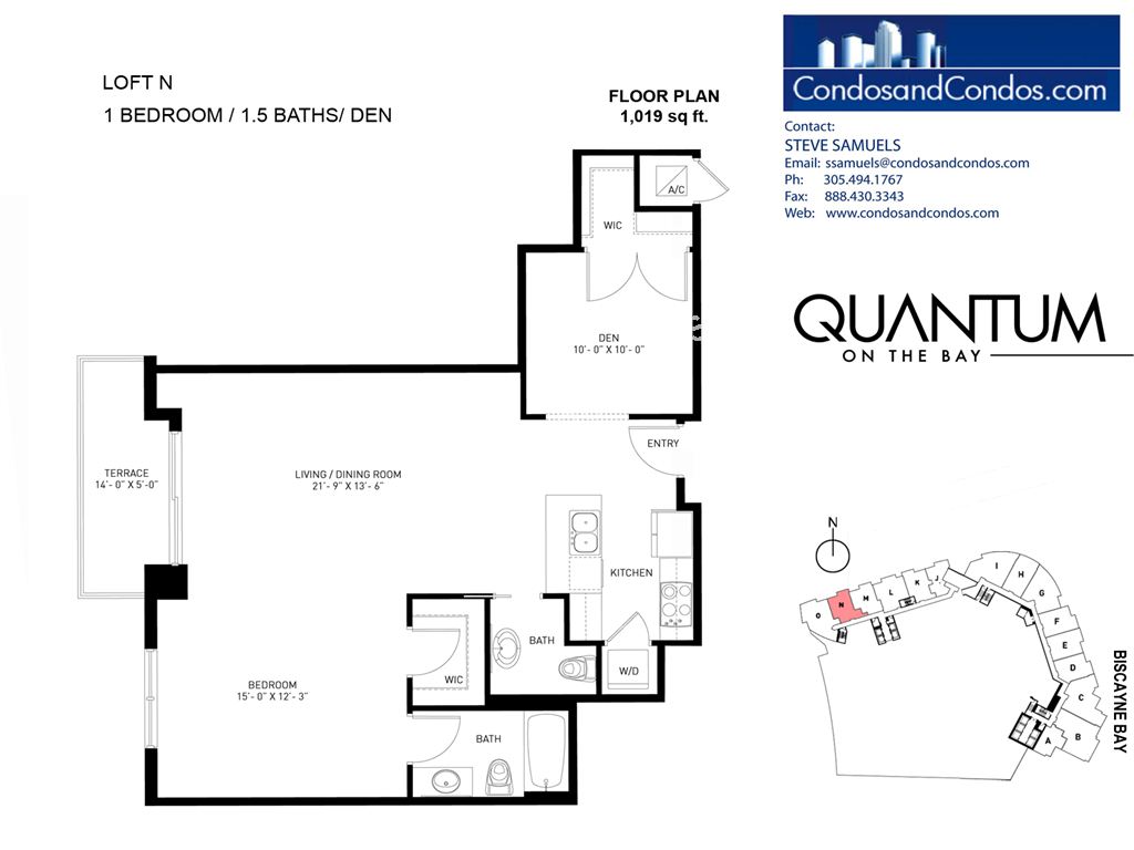 Quantum on the Bay - Unit #Loft N with 1019 SF