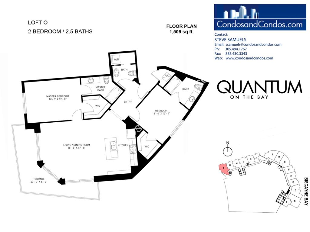 Quantum on the Bay - Unit #Loft O with 1509 SF