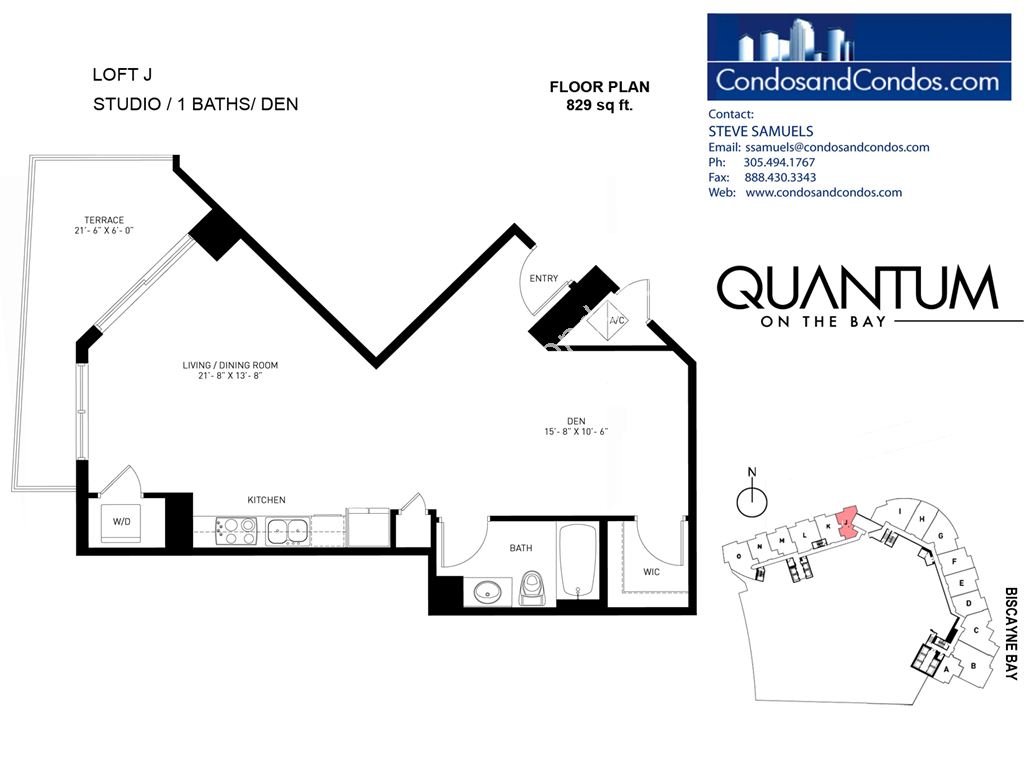 Quantum on the Bay - Unit #Loft J with 829 SF