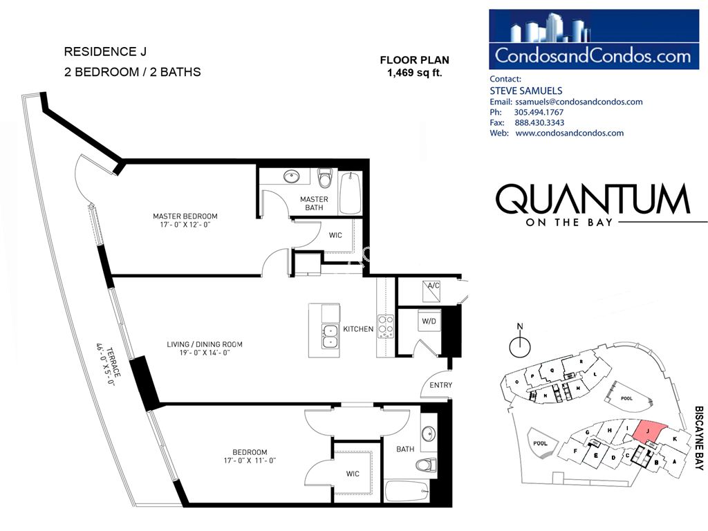 Quantum on the Bay - Unit #Residence J with 1469 SF