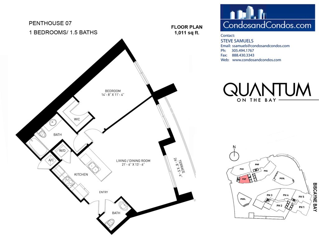 Quantum on the Bay - Unit #Penthouse 07 with 1011 SF