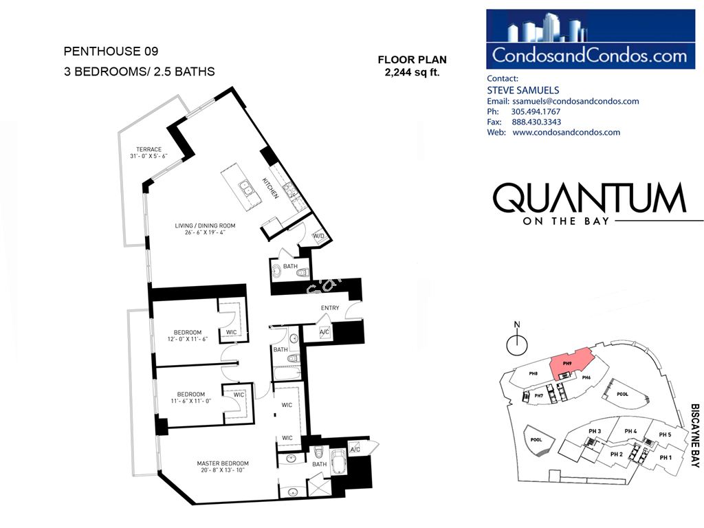 Quantum on the Bay - Unit #Penthouse 09 with 2244 SF