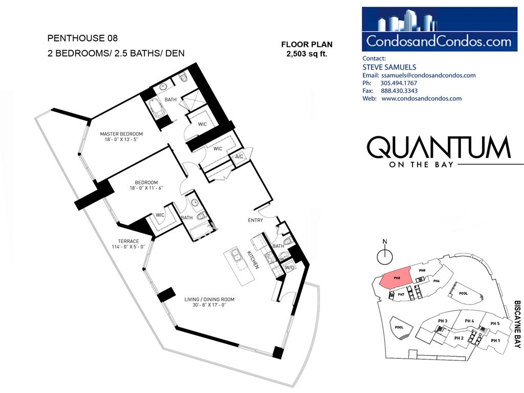 Quantum on the Bay - Unit #Penthouse 08 with 2503 SF