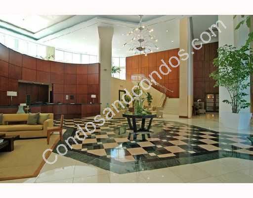 Stylish lobby with concierge 