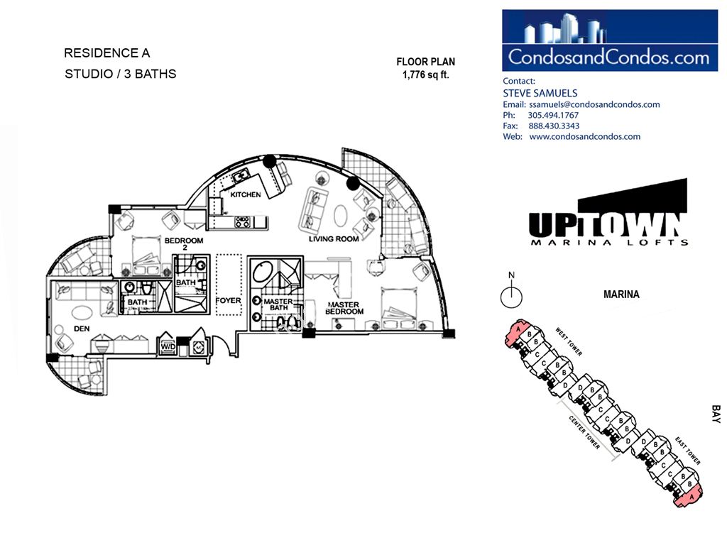 Uptown Marina Lofts - Unit #A with 1776 SF