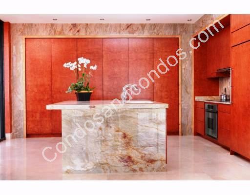 European Kitchen with Marble surfaces and built-in pantry
