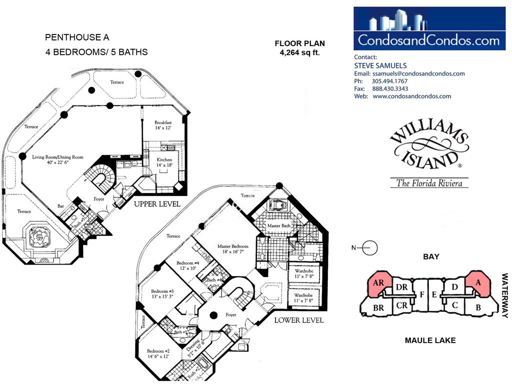 Williams Island 7000 - Villa Marina - Unit #Penthouse A with 4264 SF