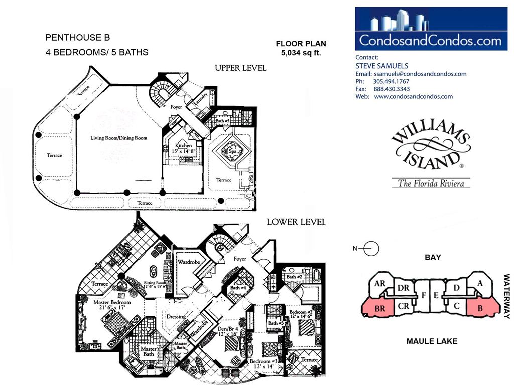 Williams Island 7000 - Villa Marina - Unit #Penthouse B with 5034 SF