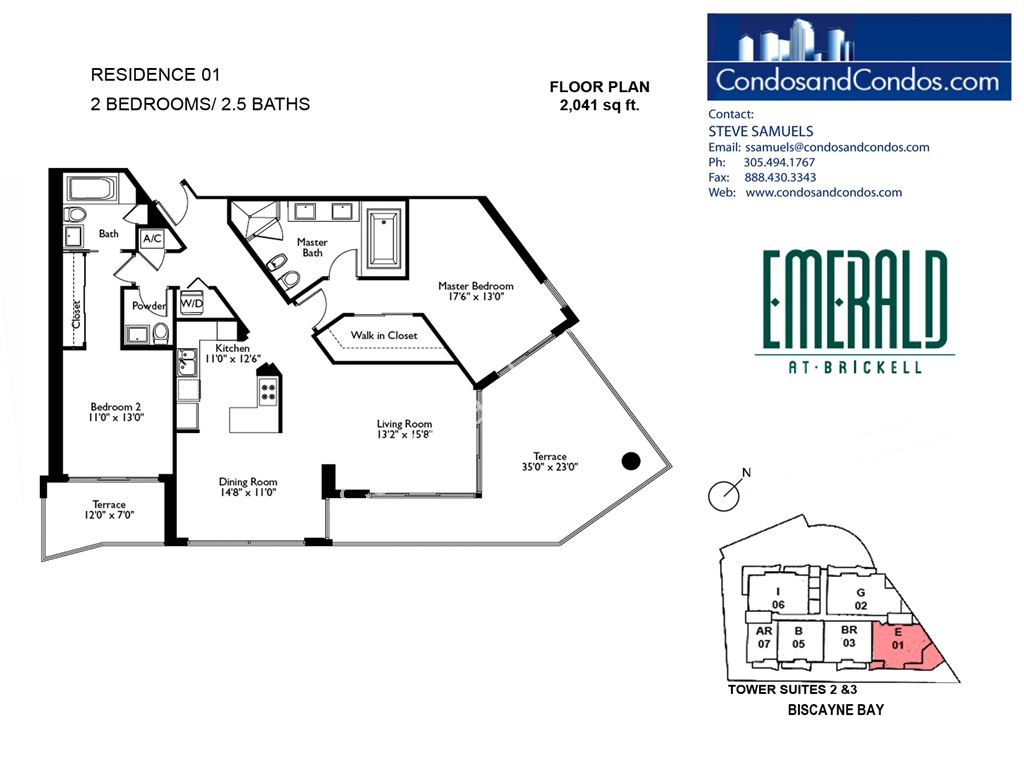 Emerald at Brickell - Unit #01 with 2041 SF