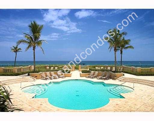 Ocean-front pool with tropical back-drop