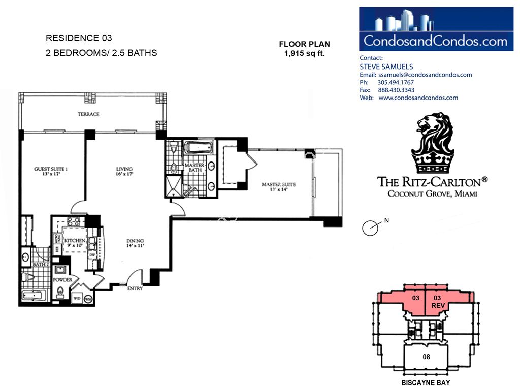 Ritz Carlton Residences - Unit #03 with 1915 SF