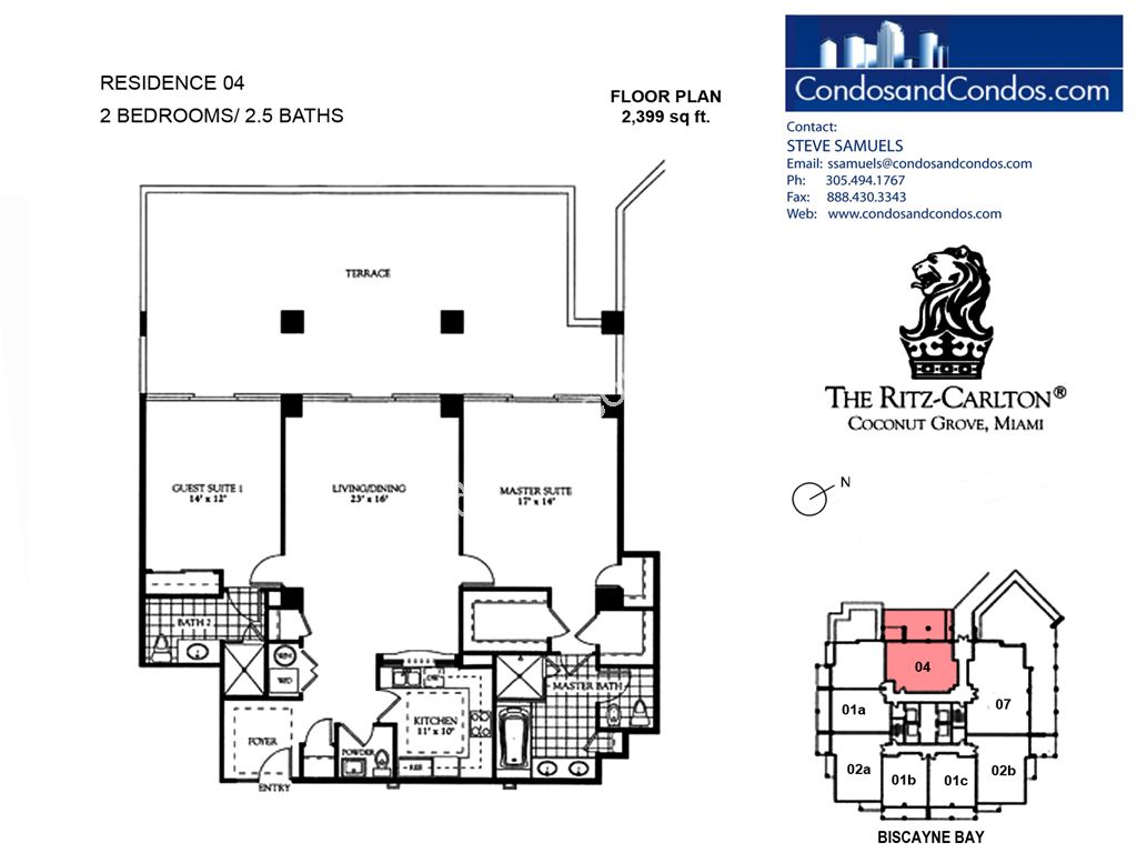 Ritz Carlton Residences - Unit #04 with 2399 SF