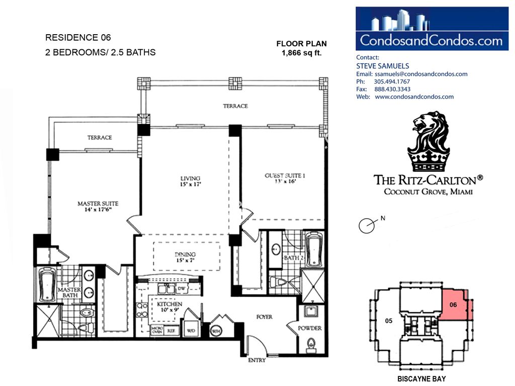 Ritz Carlton Residences - Unit #06 with 1866 SF
