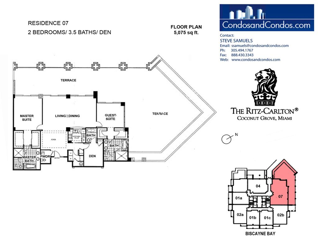 Ritz Carlton Residences - Unit #07 with 5075 SF