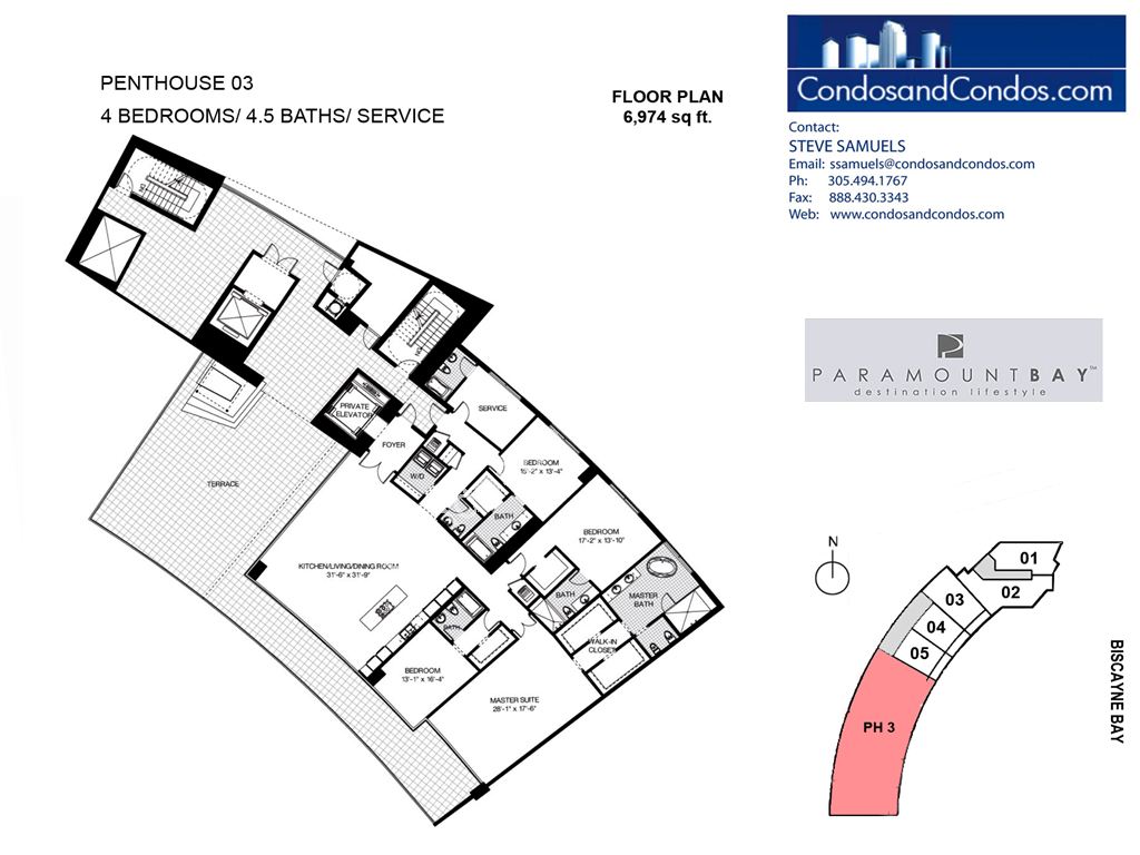 Paramount Bay - Unit #Penthouse 03 with 6974 SF