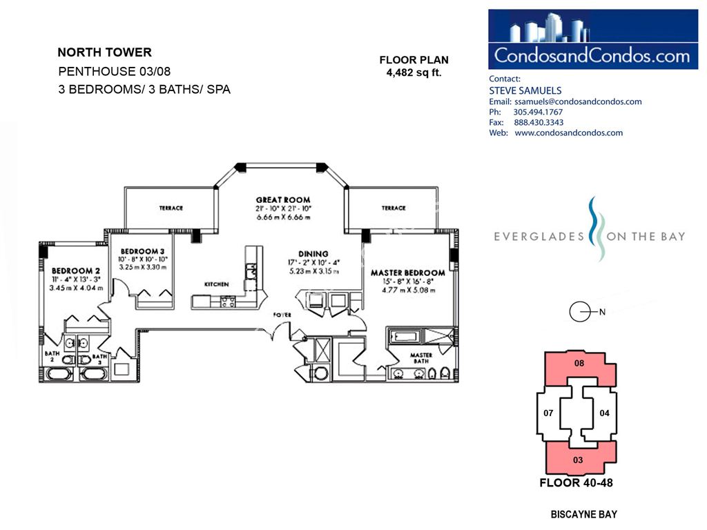 Vizcayne North - Unit #North Tower Residences 03 / 08 (floors 40-48) with 4482 SF