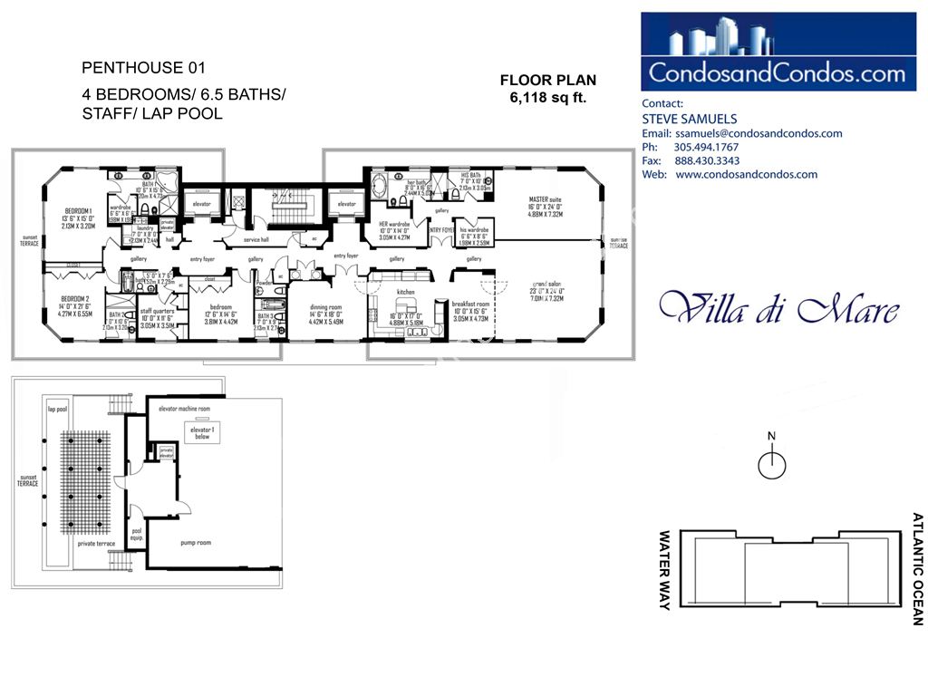 Villa Di Mare - Unit #Penthouse 01 with 6118 SF