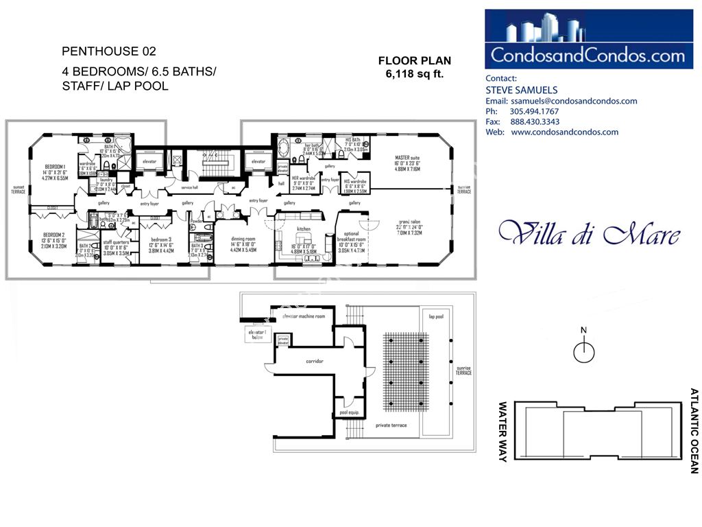 Villa Di Mare - Unit #Penthouse 02 with 6118 SF